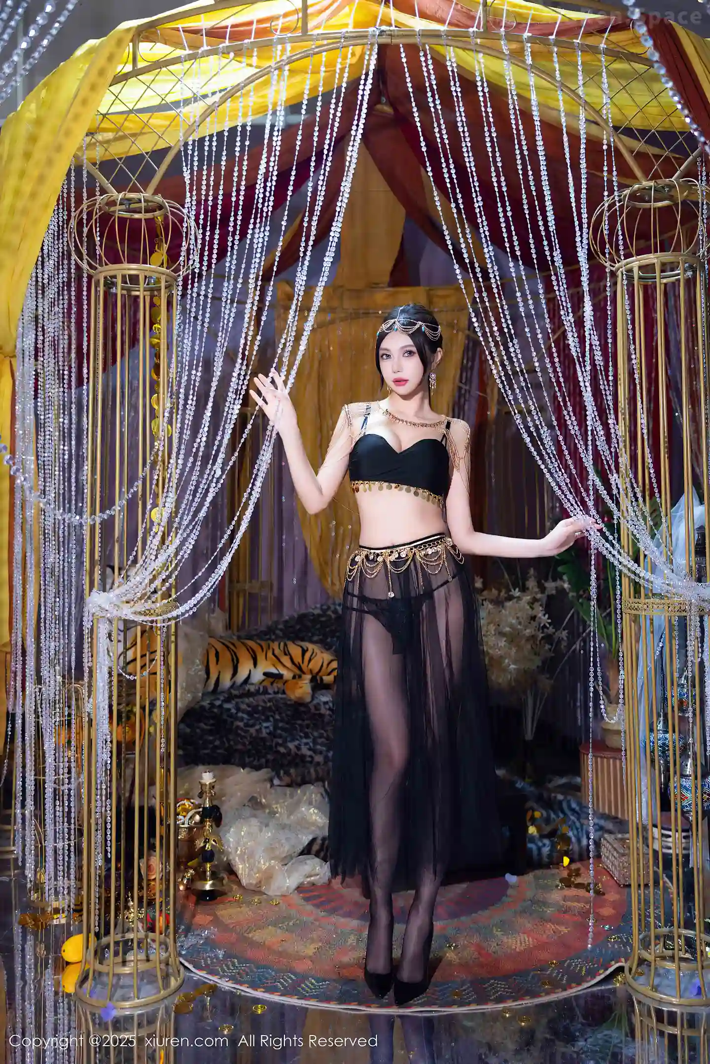 图片[3]-[XiuRen秀人网] VOL.10018 女神绮里嘉ula性感黑色轻透长裙露黑色内衣秀曼妙身姿诱惑写真79P-秀人网官方网站